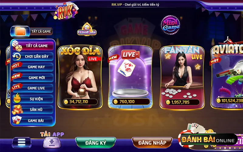 Kho game phong phú và ưu đãi dành cho thành viên mới tại RIKVIP